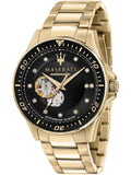 Buy Shop Maserati SFIDA Black Dial Yellow Gold Toned Stainless Steel Watch For Men - R8823140003 USA Online
