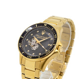 Buy Shop Maserati SFIDA Black Dial Yellow Gold Toned Watch For Men - R8823140003 USA Online
