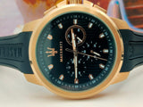 Buy Shop Maserati SFIDA Chronograph Black Dial Black Rubber Strap Watch For Men - R851123008 USA Online