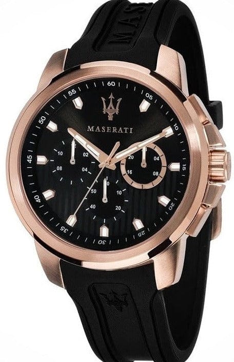 Buy Shop Maserati SFIDA Chronograph Black Dial Black Rubber Strap Watch For Men - R851123008 USA Online