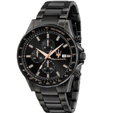 Buy Shop Maserati SFIDA Chronograph Black Dial Black Steel Strap Watch For Men - R8873640011 USA Online