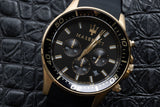 Buy Shop Maserati SFIDA Chronograph Black Dial Rubber Strap Watch For Men - R8871640001 USA Online