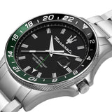 Buy Shop Maserati SFIDA Chronograph Black Dial Silver Steel Strap Watch For Men - R8853140005 USA Online