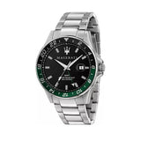 Buy Shop Maserati SFIDA Chronograph Black Dial Silver Steel Strap Watch For Men - R8853140005 USA Online