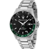 Buy Shop Maserati SFIDA Chronograph Black Dial Silver Steel Strap Watch For Men - R8853140005 USA Online