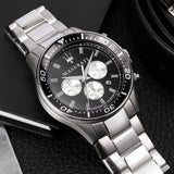 Buy Shop Maserati SFIDA Chronograph Black Dial Silver Steel Strap Watch For Men - R8873640004 USA Online