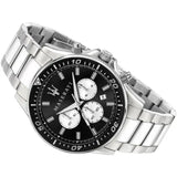 Buy Shop Maserati SFIDA Chronograph Black Dial Silver Steel Strap Watch For Men - R8873640004 USA Online