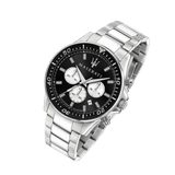 Buy Shop Maserati SFIDA Chronograph Black Dial Silver Steel Strap Watch For Men - R8873640004 USA Online