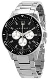 Buy Shop Maserati SFIDA Chronograph Black Dial Silver Steel Strap Watch For Men - R8873640004 USA Online