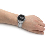 Buy Shop Maserati SFIDA Chronograph Black Dial Silver Steel Strap Watch For Men - R8873640015 USA Online