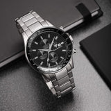 Buy Shop Maserati SFIDA Chronograph Black Dial Silver Steel Strap Watch For Men - R8873640015 USA Online