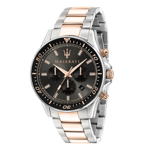 Buy Shop Maserati SFIDA Chronograph Black Dial Two Tone Steel Strap Watch For Men - R8873640002 USA Online