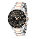 Buy Shop Maserati SFIDA Chronograph Black Dial Two Tone Steel Strap Watch For Men - R8873640002 USA Online