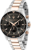 Buy Shop Maserati SFIDA Chronograph Black Dial Two Tone Steel Strap Watch For Men - R8873640002 USA Online