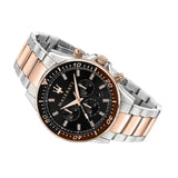 Buy Shop Maserati SFIDA Chronograph Black Dial Two Tone Steel Strap Watch For Men - R8873640009 USA Online