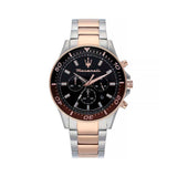 Buy Shop Maserati SFIDA Chronograph Black Dial Two Tone Steel Strap Watch For Men - R8873640009 USA Online