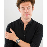 Buy Shop Maserati SFIDA Chronograph Black Silver Dial Black Rubber Strap Watch For Men - R8851123001 USA Online