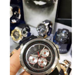 Buy Shop Maserati SFIDA Chronograph Black Silver Dial Black Rubber Strap Watch For Men - R8851123001 USA Online
