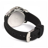 Buy Shop Maserati SFIDA Chronograph Black Silver Dial Black Rubber Strap Watch For Men - R8851123001 USA Online