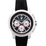 Buy Shop Maserati SFIDA Chronograph Black Silver Dial Black Rubber Strap Watch For Men - R8851123001 USA Online