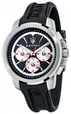 Buy Shop Maserati SFIDA Chronograph Black Silver Dial Black Rubber Strap Watch For Men - R8851123001 USA Online