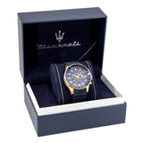 Buy Shop Maserati SFIDA Chronograph Blue Dial Blue Rubber Strap Watch For Men - R8871640004 USA Online