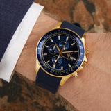 Buy Shop Maserati SFIDA Chronograph Blue Dial Blue Rubber Strap Watch For Men - R8871640004 USA Online