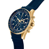 Buy Shop Maserati SFIDA Chronograph Blue Dial Blue Rubber Strap Watch For Men - R8871640004 USA Online