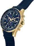 Buy Shop Maserati SFIDA Chronograph Blue Dial Blue Rubber Strap Watch For Men - R8871640004 USA Online