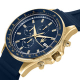 Buy Shop Maserati SFIDA Chronograph Blue Dial Blue Rubber Strap Watch For Men - R8871640004 USA Online
