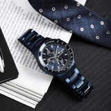 Buy Shop Maserati SFIDA Chronograph Blue Dial Blue Steel Strap Watch For Men - R8873640023 USA Online