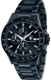 Buy Shop Maserati SFIDA Chronograph Blue Dial Blue Steel Strap Watch For Men - R8873640023 USA Online