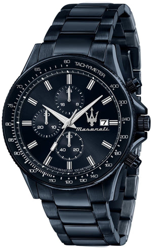 Buy Shop Maserati SFIDA Chronograph Blue Dial Blue Steel Strap Watch For Men - R8873640023 USA Online