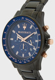 Buy Shop Maserati SFIDA Chronograph Blue Dial Grey Steel Strap Watch For Men - R8873640001 USA Online