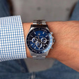 Buy Shop Maserati SFIDA Chronograph Blue Dial Silver Steel Strap Watch for Men - R8873640025 USA Online