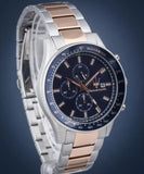 Buy Shop Maserati SFIDA Chronograph Blue Dial Two Tone Steel Strap Watch For Men - R8873640012 USA Online