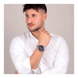 Buy Shop Maserati SFIDA Chronograph Blue Dial Two Tone Steel Strap Watch For Men - R8873640012 USA Online