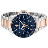 Buy Shop Maserati SFIDA Chronograph Blue Dial Two Tone Steel Strap Watch For Men - R8873640012 USA Online