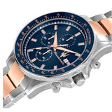 Buy Shop Maserati SFIDA Chronograph Blue Dial Two Tone Steel Strap Watch For Men - R8873640012 USA Online
