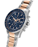 Buy Shop Maserati SFIDA Chronograph Blue Dial Two Tone Steel Strap Watch For Men - R8873640012 USA Online