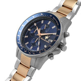 Buy Shop Maserati SFIDA Chronograph Blue Dial Two Tone Steel Strap Watch For Men - R8873640012 USA Online
