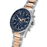 Buy Shop Maserati SFIDA Chronograph Blue Dial Two Tone Steel Strap Watch For Men - R8873640012 USA Online