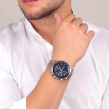 Buy Shop Maserati SFIDA Chronograph Blue Dial Two Tone Steel Strap Watch for Men - R8873640022 USA Online