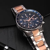 Buy Shop Maserati SFIDA Chronograph Blue Dial Two Tone Steel Strap Watch for Men - R8873640022 USA Online