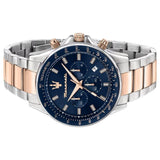 Buy Shop Maserati SFIDA Chronograph Blue Dial Two Tone Steel Strap Watch for Men - R8873640022 USA Online