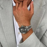 Buy Shop Maserati SFIDA Chronograph Grey Dial Silver Steel Strap Watch for Men - R8853140010 USA Online