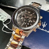 Buy Shop Maserati SFIDA Chronograph Grey Dial Two Tone Steel Strap Watch for Men - R8873640021 USA Online