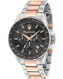 Buy Shop Maserati SFIDA Chronograph Grey Dial Two Tone Steel Strap Watch for Men - R8873640021 USA Online