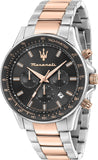 Buy Shop Maserati SFIDA Chronograph Grey Dial Two Tone Steel Strap Watch for Men - R8873640021 USA Online