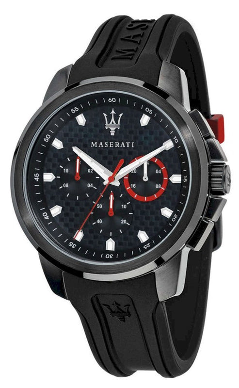 Buy Shop Maserati SFIDA Chronograph Quartz Stainless Steel Black Dial Watch For Men - R8851123007 USA Online